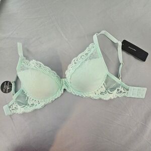 Natori Feathers 30DD Bra Mint Green Lace Padded Adjustable Straps NWT $68 L729